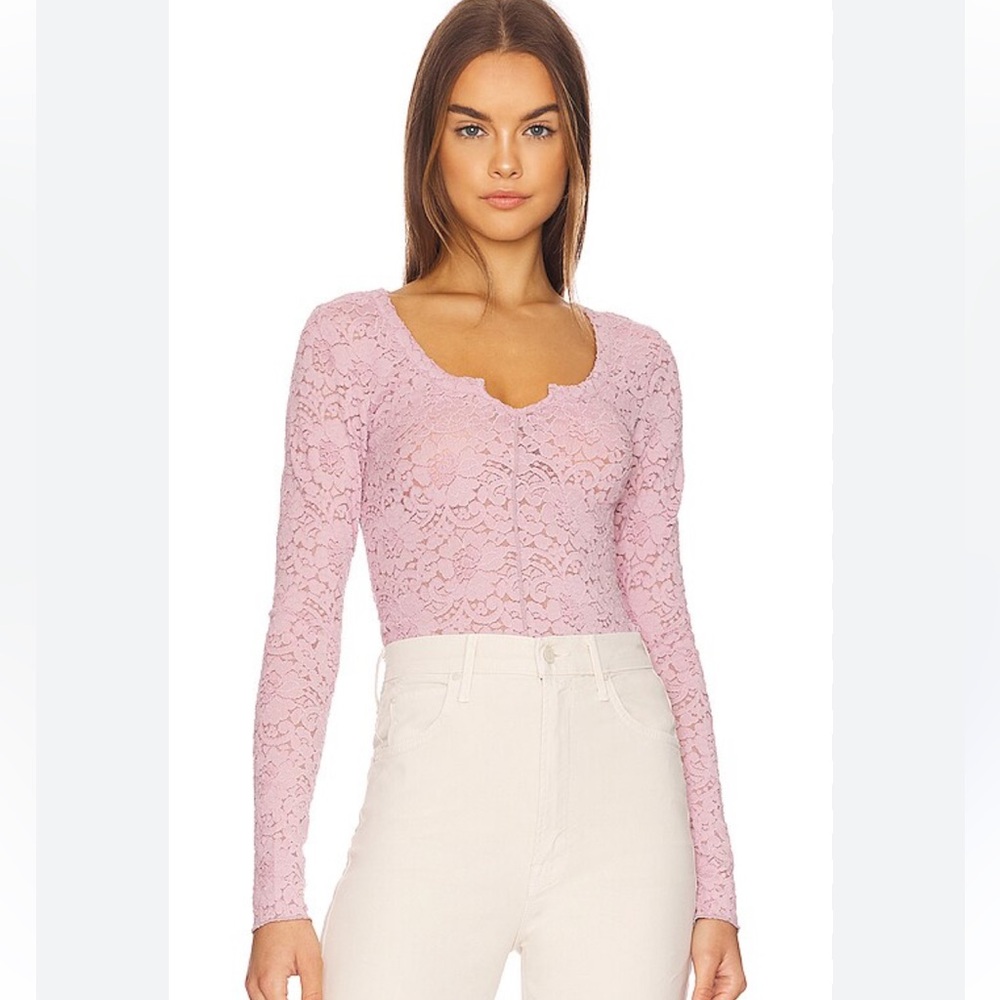 Free People Cloud Ride Notch Long Sleeve